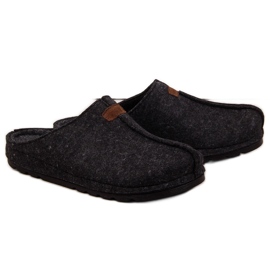 Pantuflas hombre fieltro pantuflas negras Panto Fino II167010 negro Pantuflas hombre fieltro pantuflas negras Panto Fino II167010 negro