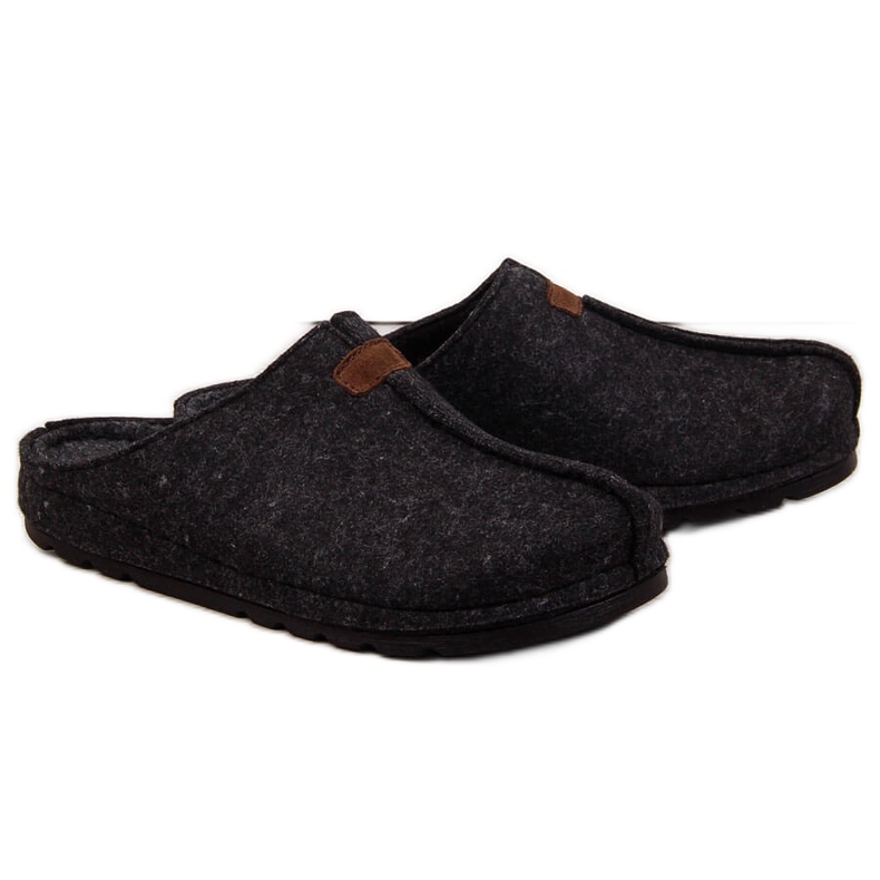 Pantuflas hombre fieltro pantuflas negras Panto Fino II167010 negro Pantuflas hombre fieltro pantuflas negras Panto Fino II167010 negro