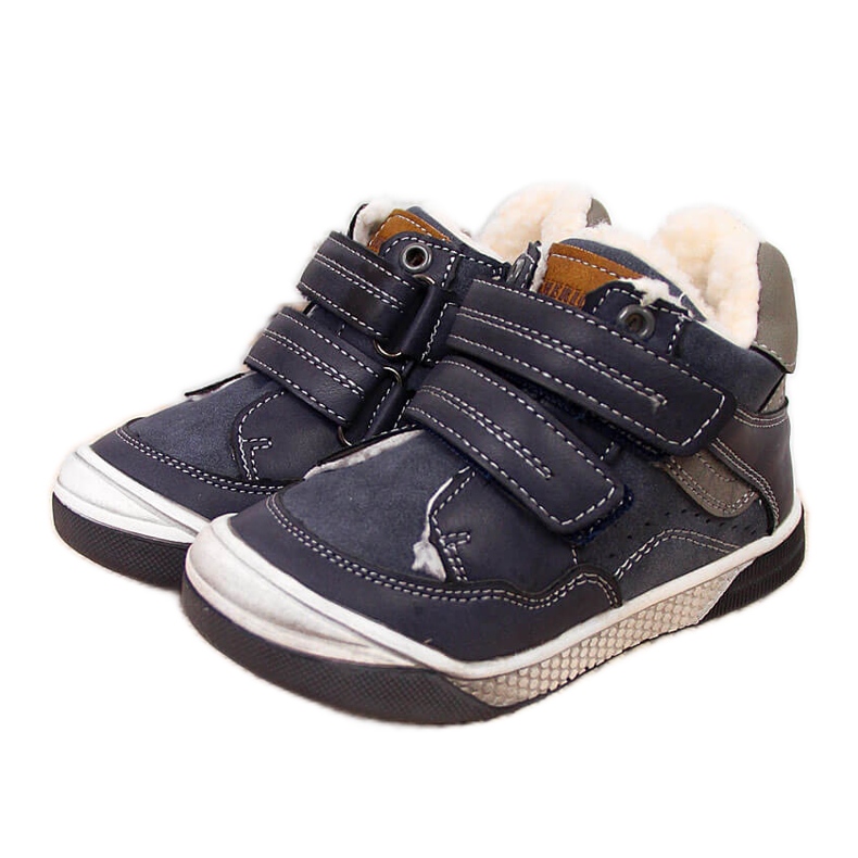 Botas invierno niño con velcro azul marino American Club
