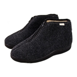 Zapatillas de estar por casa para mujer, aisladas con cremallera, gris Cloxx