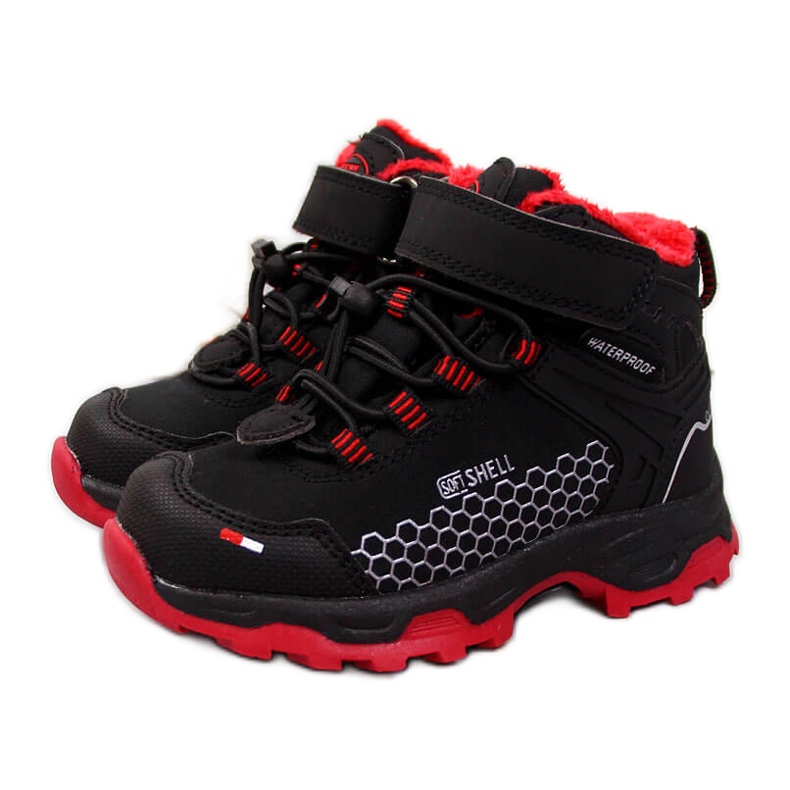 Botas de nieve impermeables para niños American Club negras negro