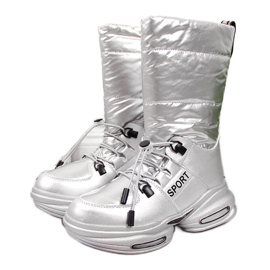 Botas de nieve para niños en la plataforma plateada Tom.m Botas de nieve para niños en la plataforma plateada Tom.m