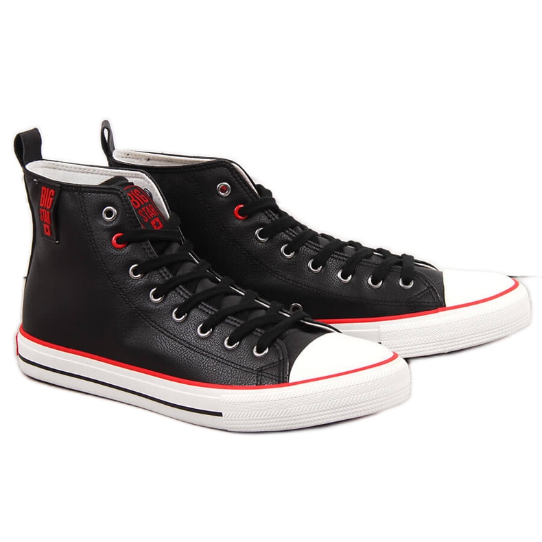 Deportivas altas de hombre con ecopiel negra Big Star JJ174070 negro