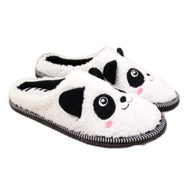 Pantuflas mujer domesticas mascotas panda Galop blanco