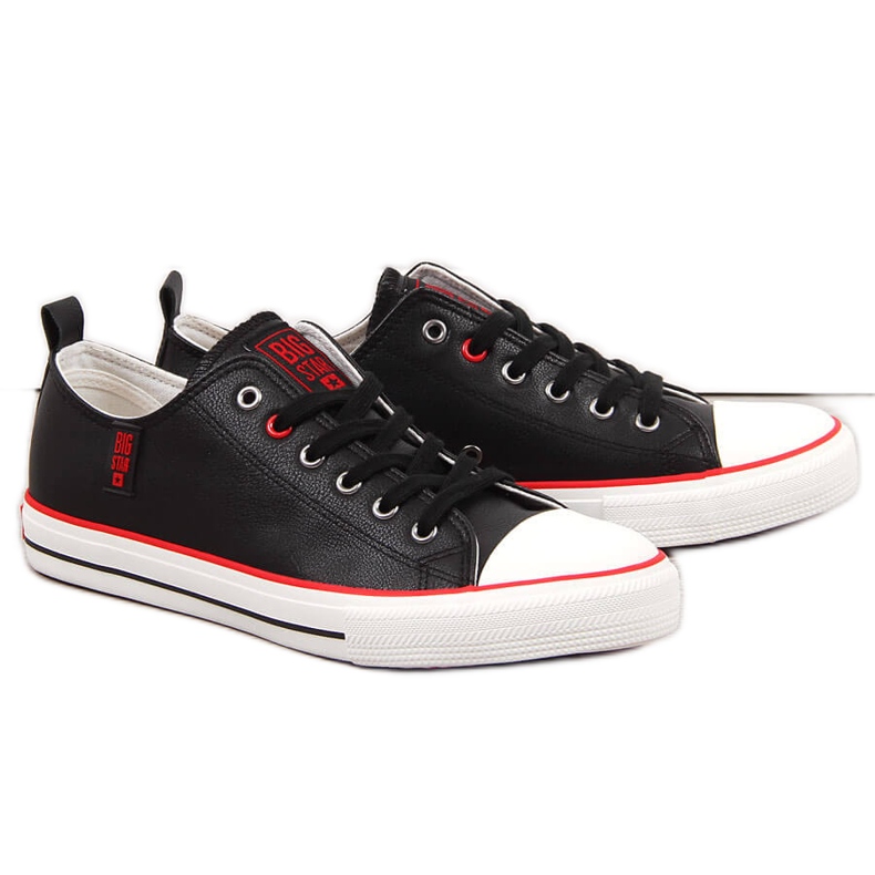 Deportivas bajas de hombre en ecopiel negra Big Star JJ174068 negro