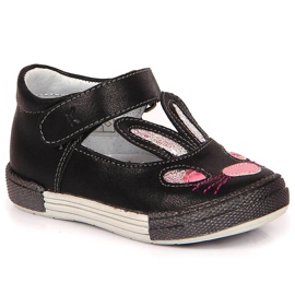 Zapatos niña conejitos con velcro Kornecki 6480 negro Zapatos niña conejitos con velcro Kornecki 6480 negro
