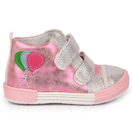 Zapatos niña con velcro Kornecki 6790 rosa