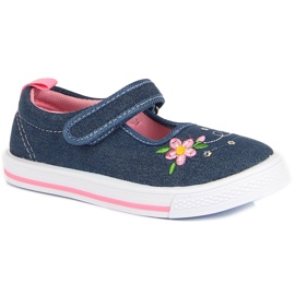 Zapatillas de niña American Club jeans azul