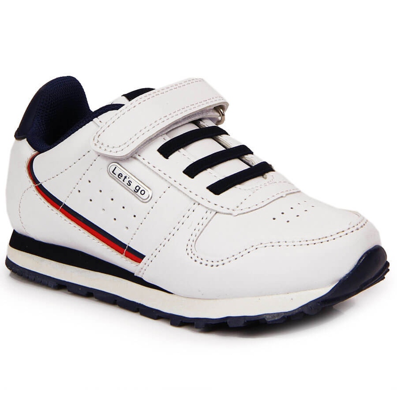 Deportiva infantil velcro American Club blanca blanco