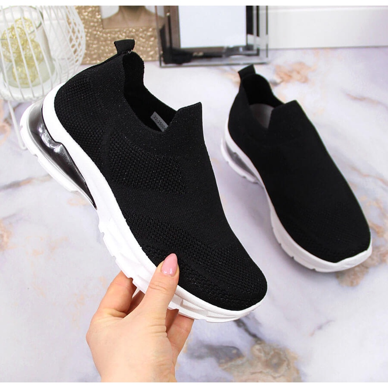 Zapatillas deportivas mujer slip on negras Potocki negro