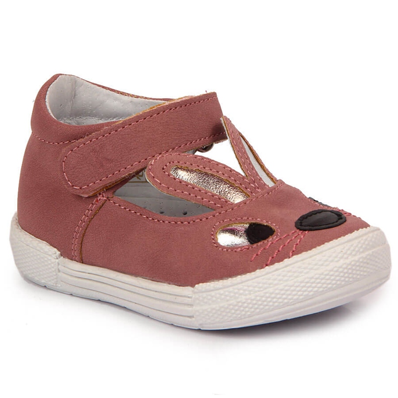 Zapatos niña velcro conejitos rosas Kornecki 6480 rosado