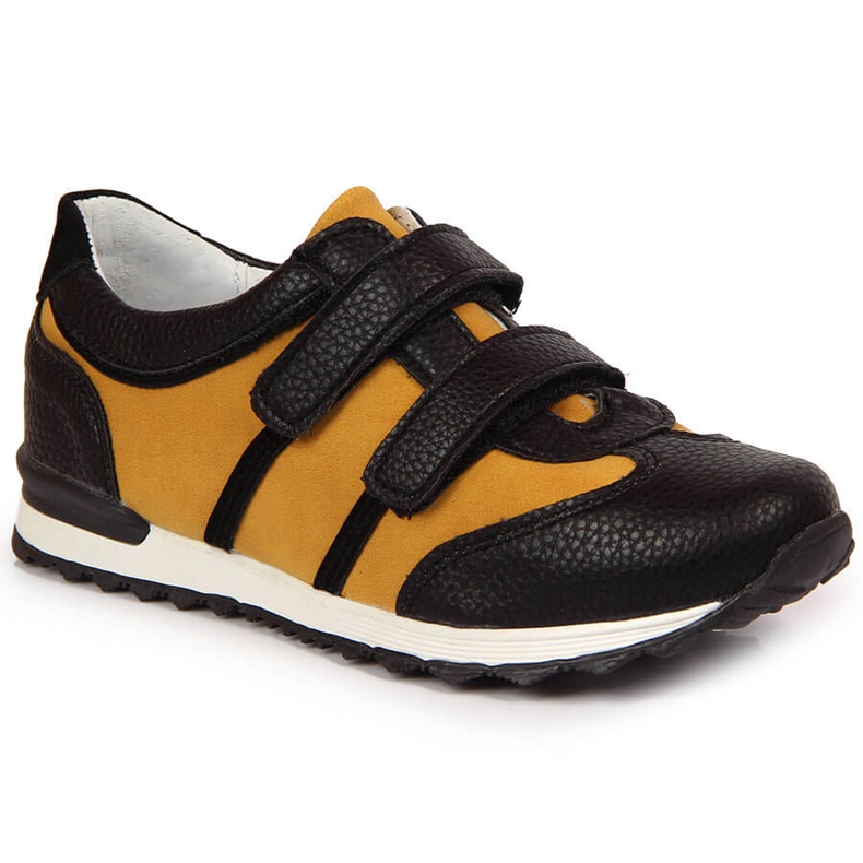 Zapatos niño con velcro camel Kornecki 6291 negro multicolor
