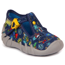 Zapatillas de estar por casa de niño, azul marino y gris Befado