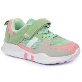 Deportivas niña con velcro Mint Befado rosado gris verde