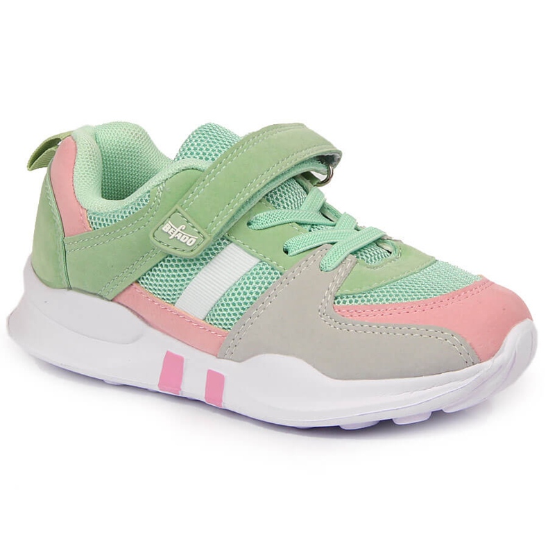 Deportivas niña con velcro Mint Befado rosado gris verde
