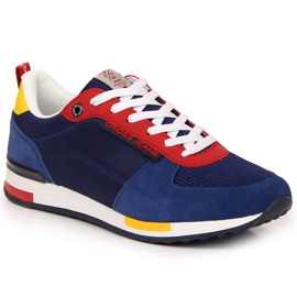 Cross Jeans JJ1R4008C deportivas de piel para hombre rojo azul multicolor Cross Jeans JJ1R4008C deportivas de piel para hombre rojo azul multicolor