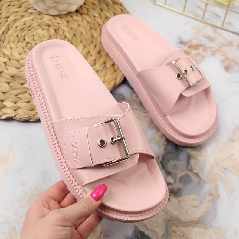 Zapatillas rosa Big Star en plataforma JJ274A308 rosado