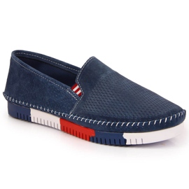 Zapatos mujer piel cómodos Artiker azul marino