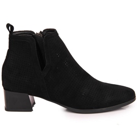 Botas negras caladas mujer Vinceza negro