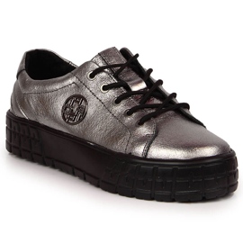 Zapatos mujer piel plata Filippo plata