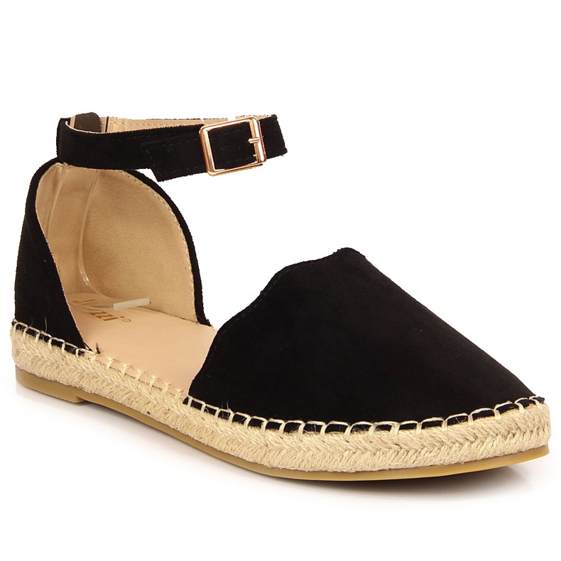 Sandalias alpargatas mujer negras Jezzi negro
