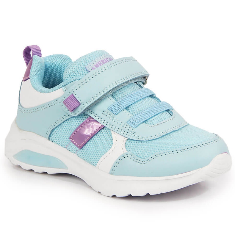 Deportivas niña con velcro azul American Club