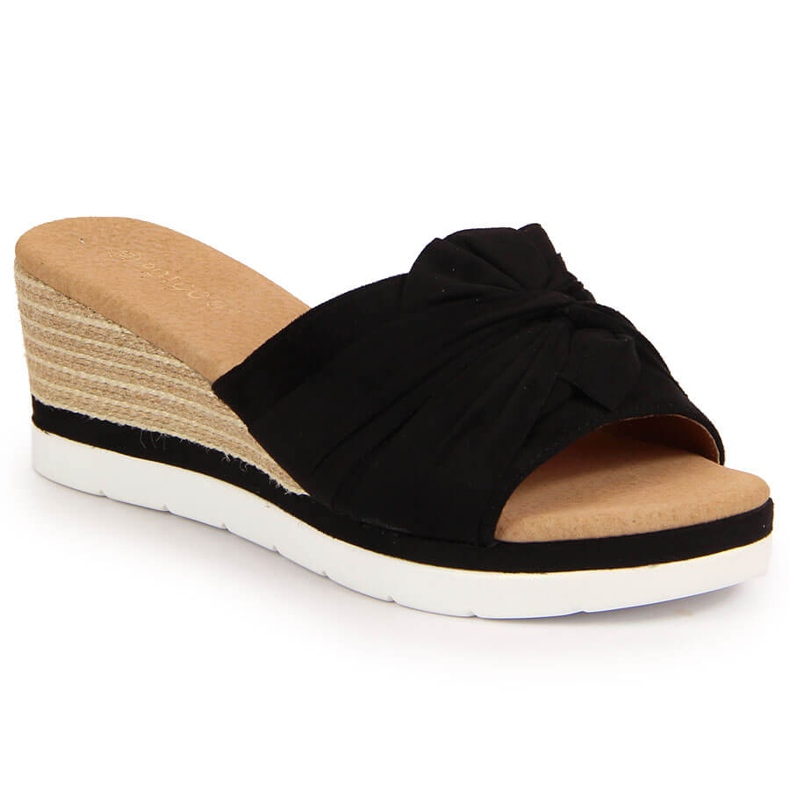 Babuchas mujer cuña negras Potocki negro Babuchas mujer cuña negras Potocki negro