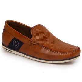 Mocasines marrones de piel para hombre Bugatti JJ153094 marrón