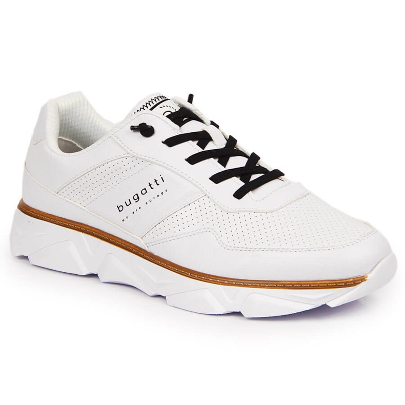 Deportivas casual hombre blancas Bugatti JJ153186 blanco