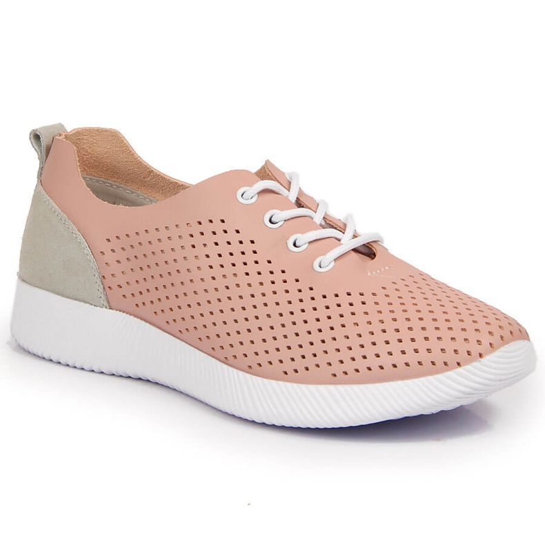 Zapatos mujer piel calada rosa Artiker rosado