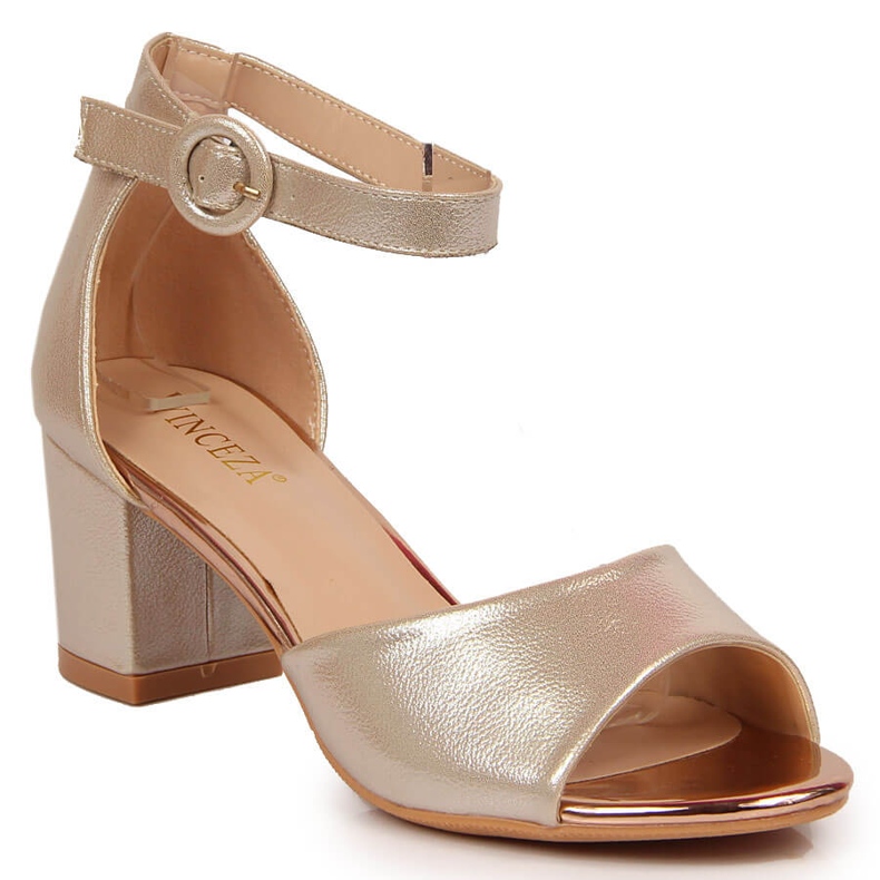Sandalias de mujer Golden Vinceza en el poste dorado