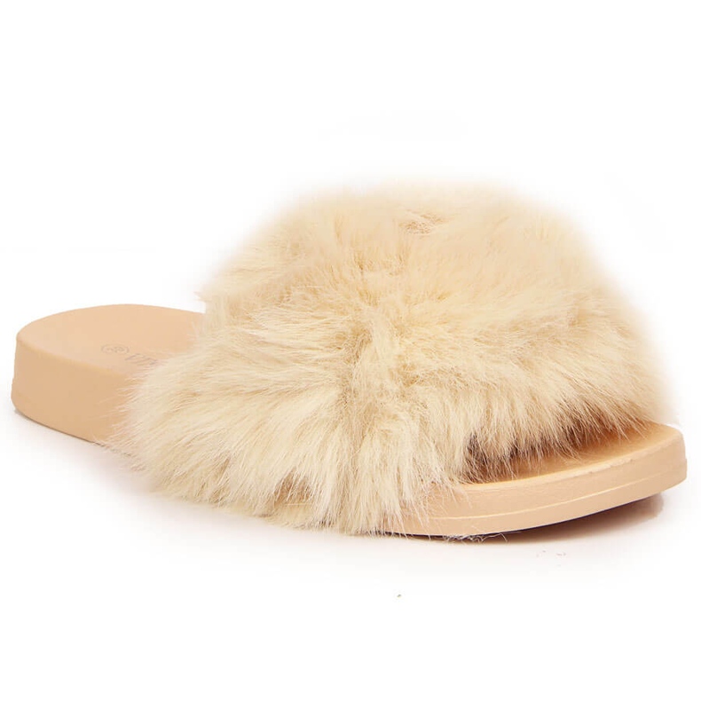 Babucha mujer pelo beige Vinceza