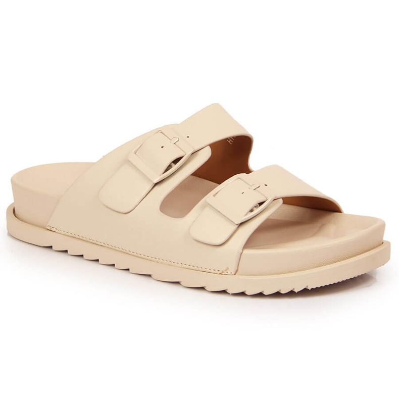 S.Barski Babuchas mujer de goma con hebillas beige S. Barski
