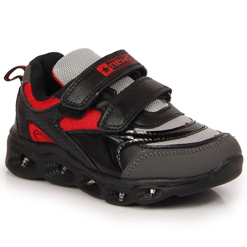 News Deportivas niño suela brillo negro NOVEDADES