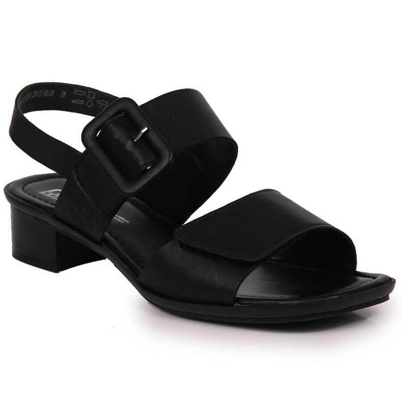 Sandalias mujer piel negra Rieker 62663-01 negro