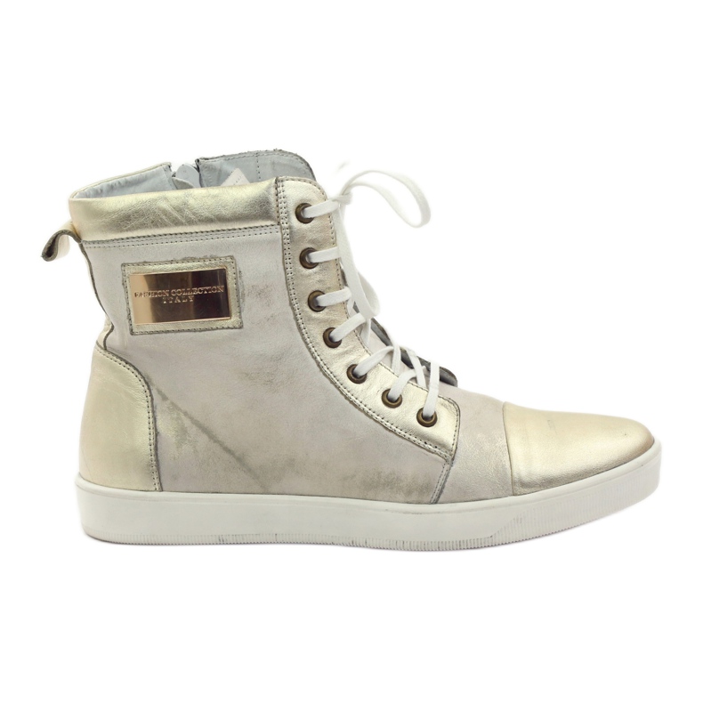 Zapatos deportivos de piel Nikopol 522 High Gold blanco multicolor dorado