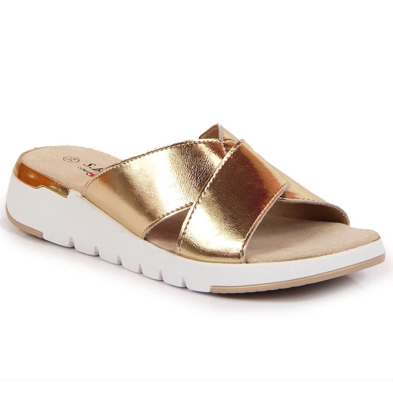 S.Barski Babuchas mujer piel lacada oro S. Barski dorado