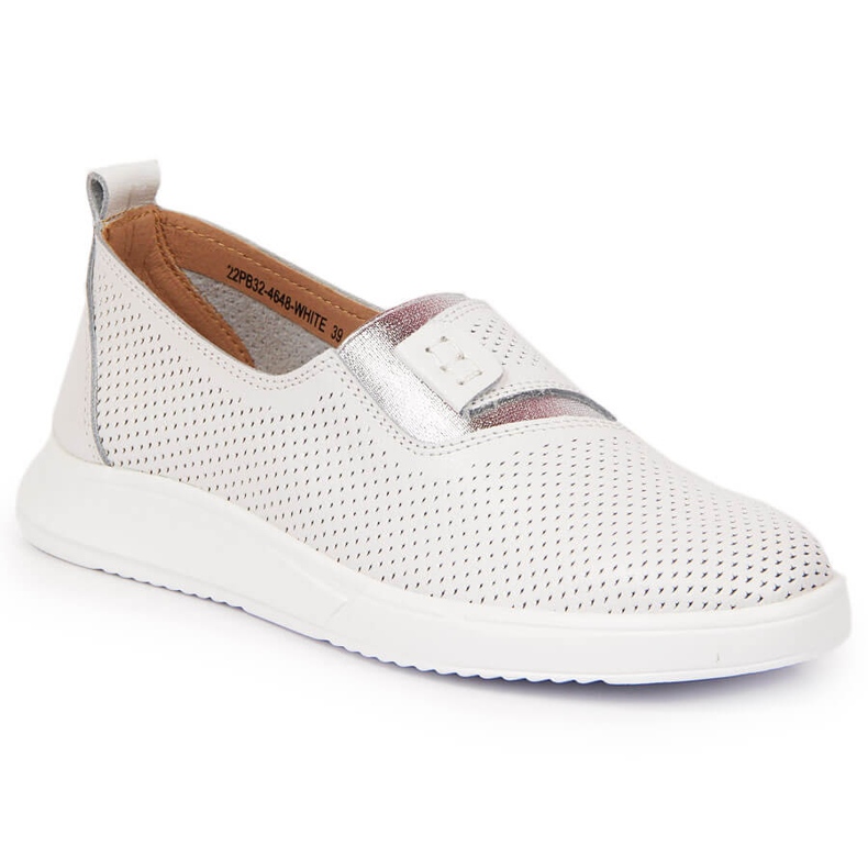 Zapatos mujer cómodos de piel slip on blanco Jezzi Zapatos mujer cómodos de piel slip on blanco Jezzi