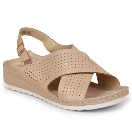 Sandalias mujer cómodas beige Vinceza