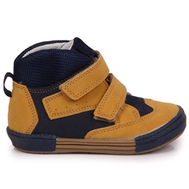 Zapatos niño con velcro camel Kornecki 6785 marrón negro