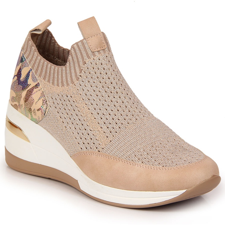 Deportivas mujer cuña rosa empolvado Artiker rosado