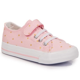 Deportivas atletico de tejido estrella rosa rosado