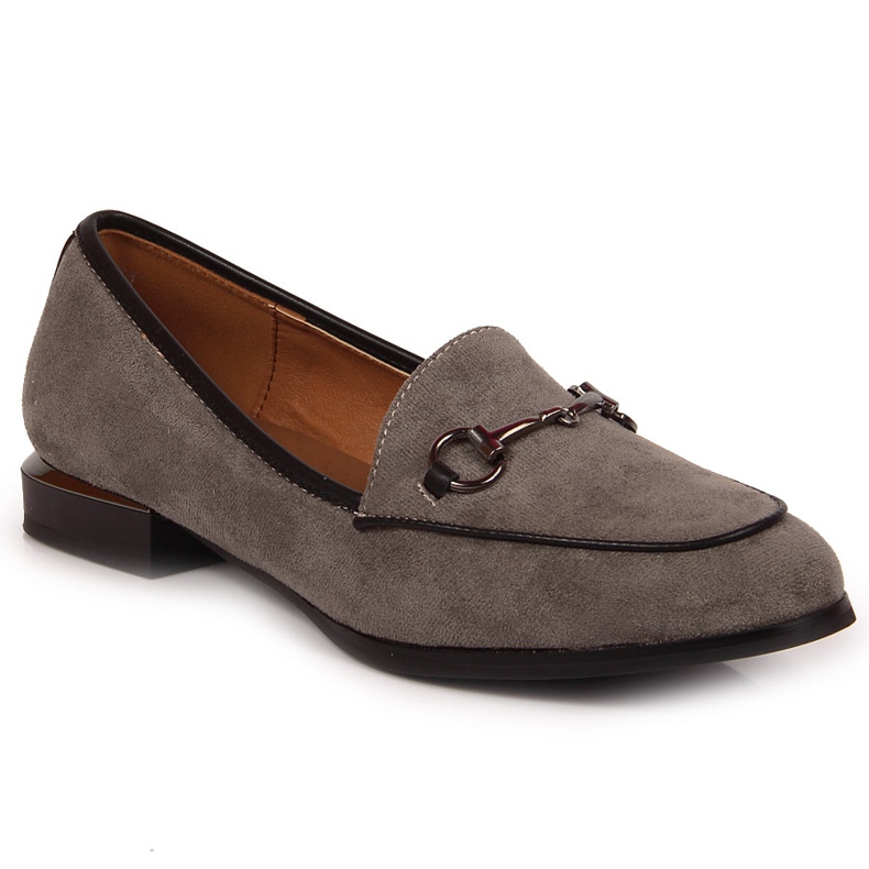 Mocasines de mujer bajos con decoración Jezzi gris Mocasines de mujer bajos con decoración Jezzi gris