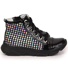 Botas de niña holográficas negras Kornecki 6814 negro