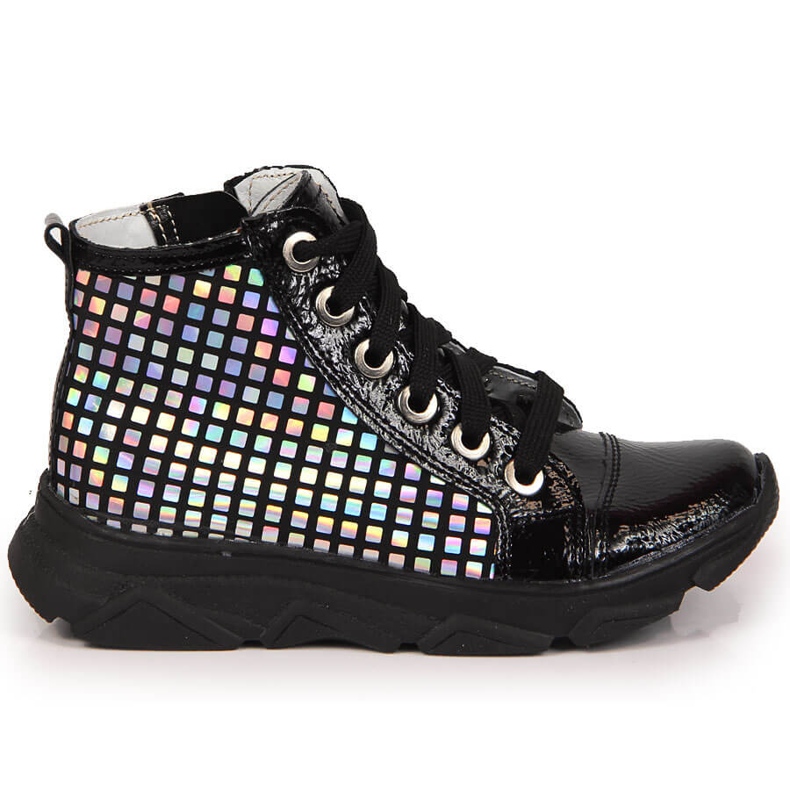 Botas de niña holográficas negras Kornecki 6814 negro