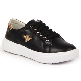 Zapatos de mujer de piel con plataforma Vinceza negra negro