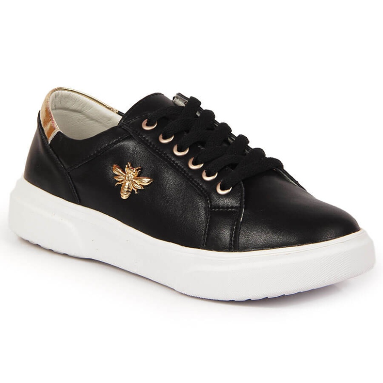 Zapatos de mujer de piel con plataforma Vinceza negra negro