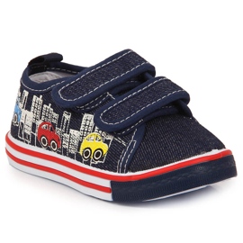 Zapatillas atletico azul marino con velcros para niño