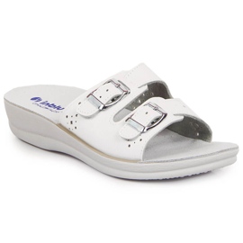 Pantuflas cuña sanitaria Inblu para mujer en color blanco
