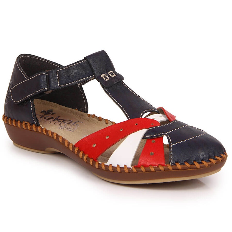 Sandalias mujer Rieker M1655-15 azul marino con velcro